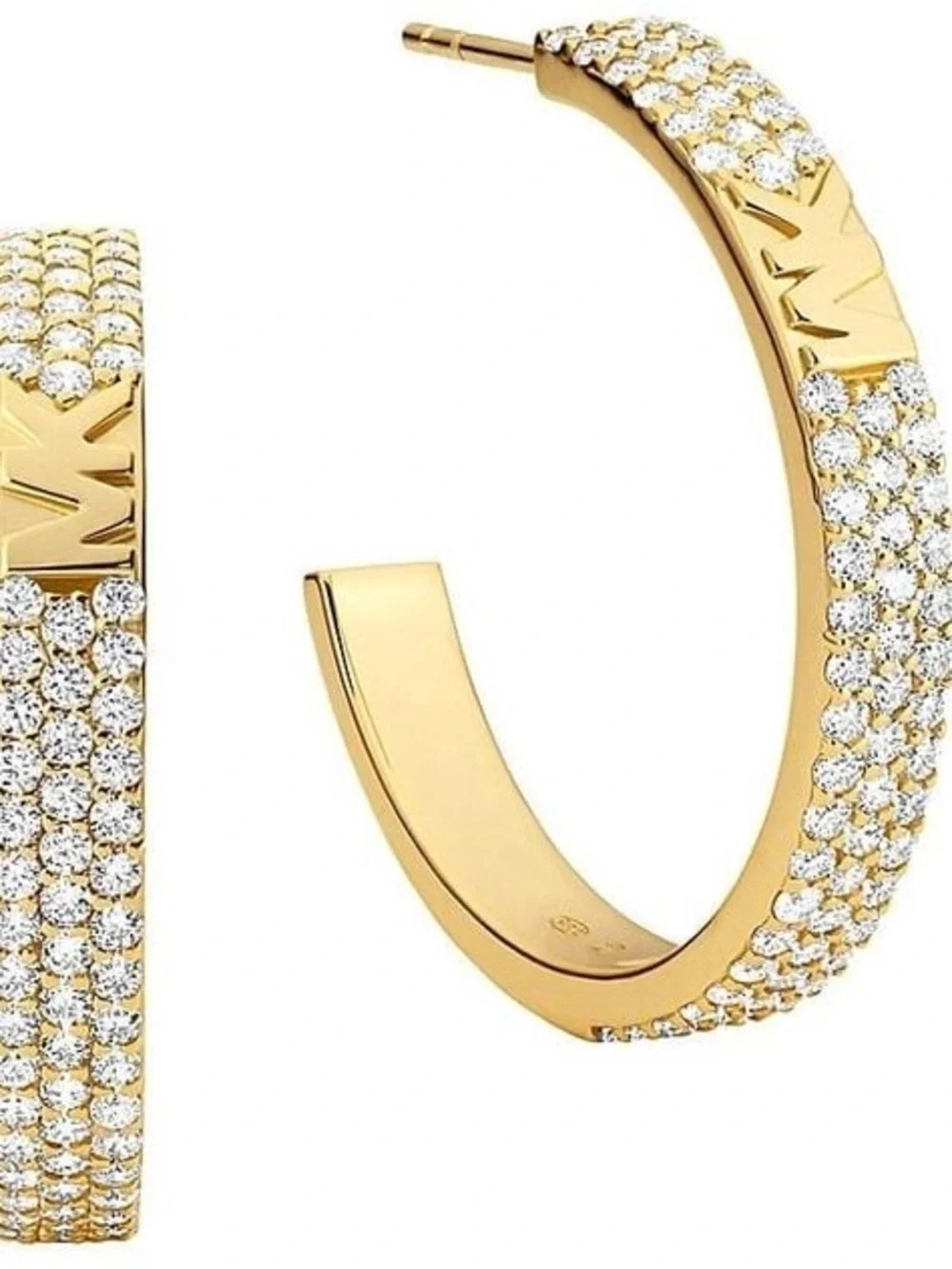 MICHAEL KORS Gold Hoop & Pavé Huggie Earring Set